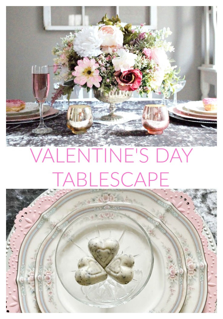 How To Set A Romantic Valentine’s Day Tablescape - Our Crafty Mom