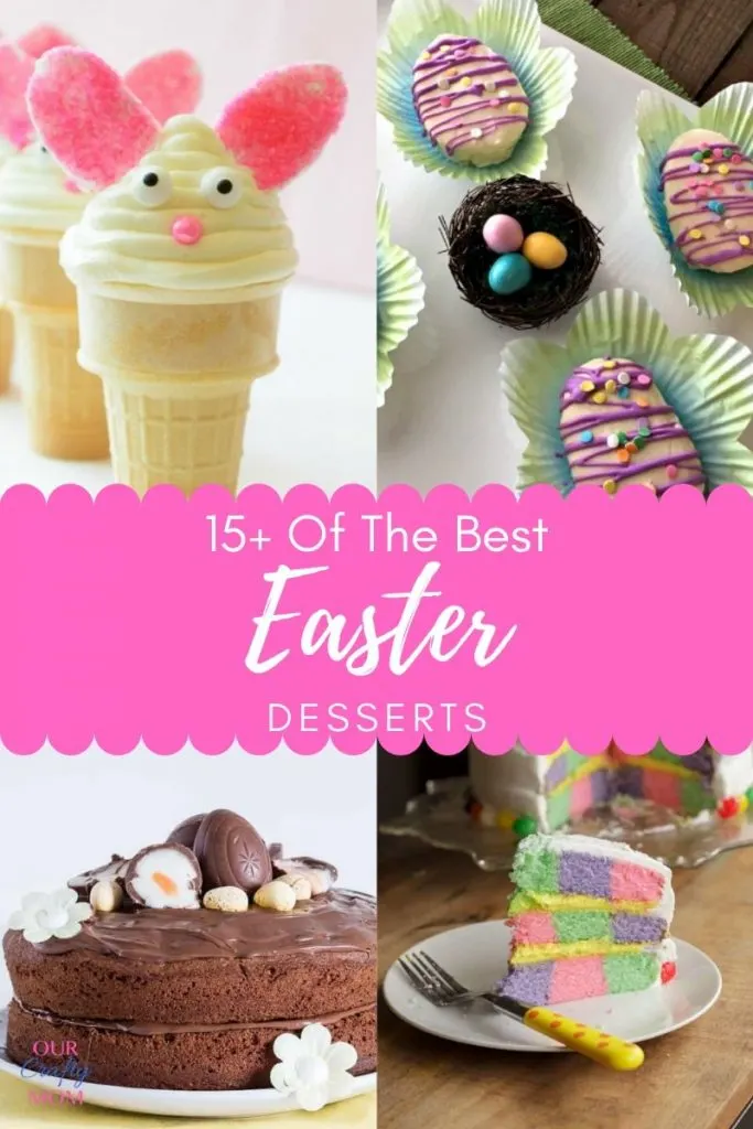 15 Easter dessert recipes collage of four 
