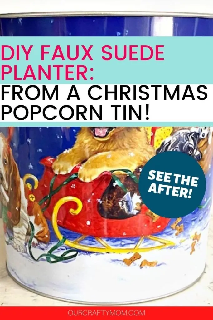 Christmas popcorn tin