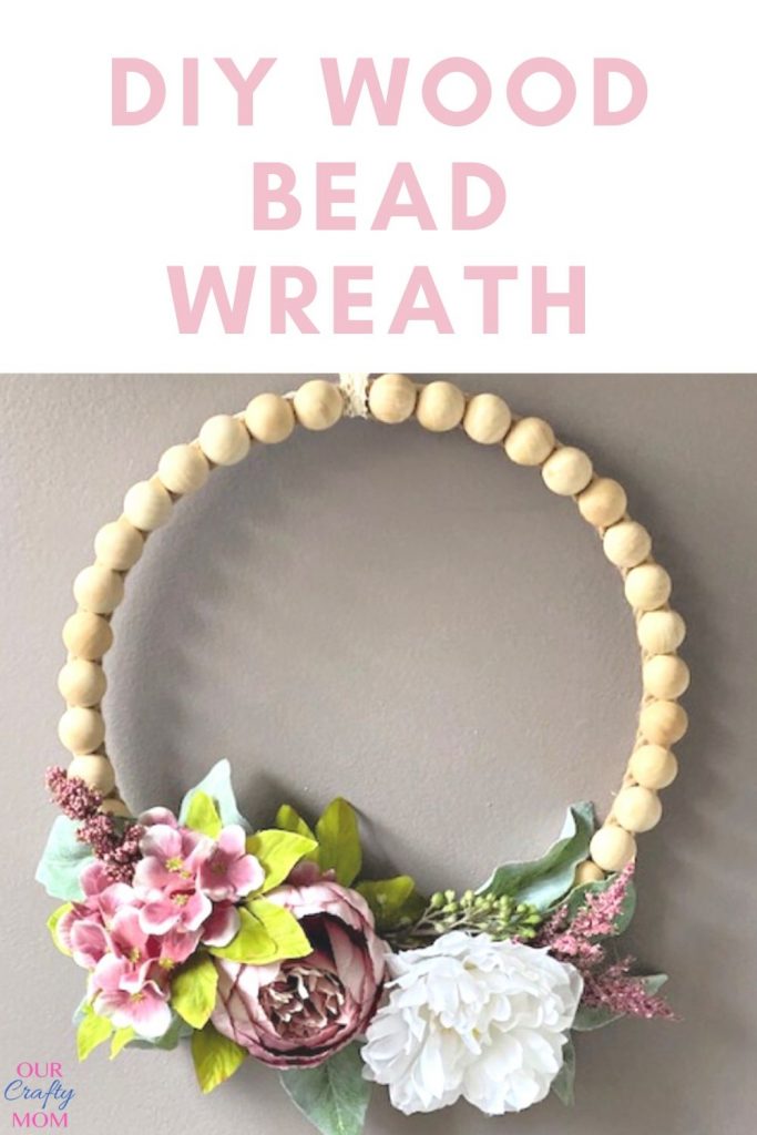 Diy wood bead wreath