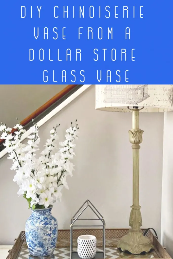 DIY Dollar store chinoiserie vase