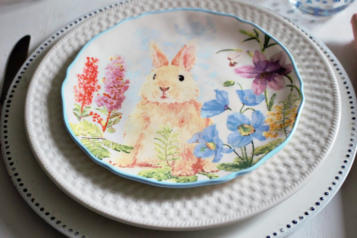 close up of easter plate