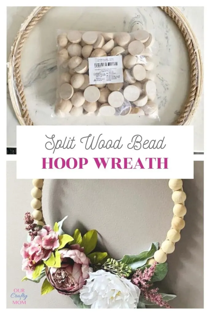 diy wood bead wreath