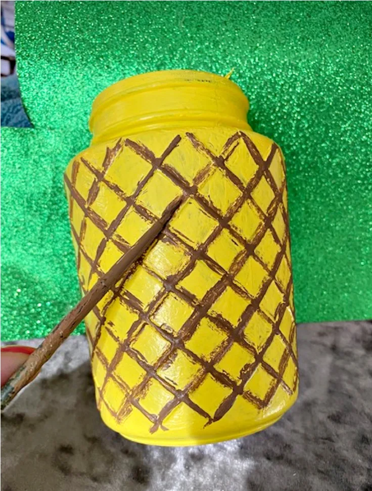 painted pineapple jar