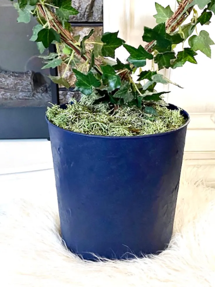 painted suede planter