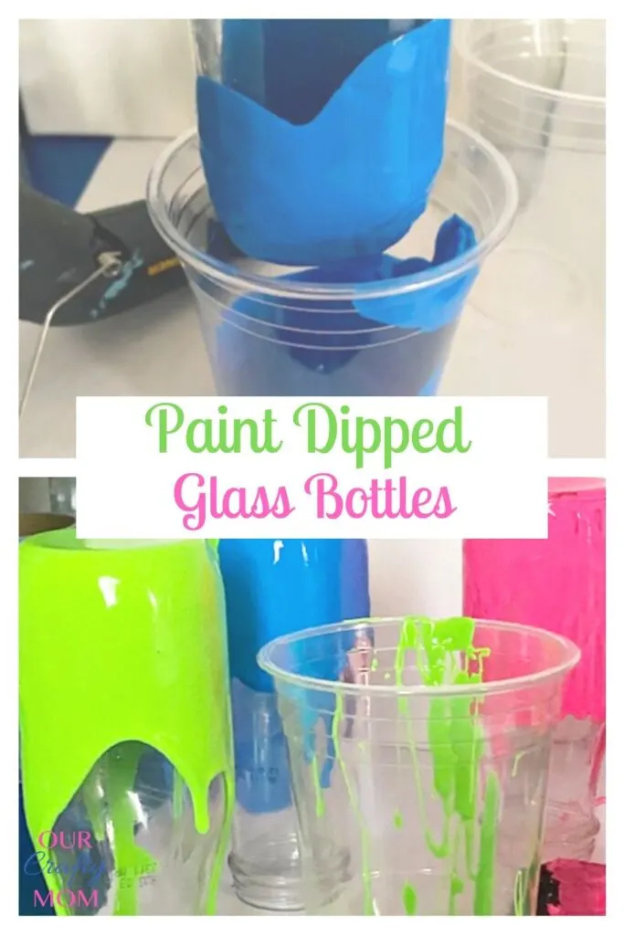 Paint Dipped Glass Bottles