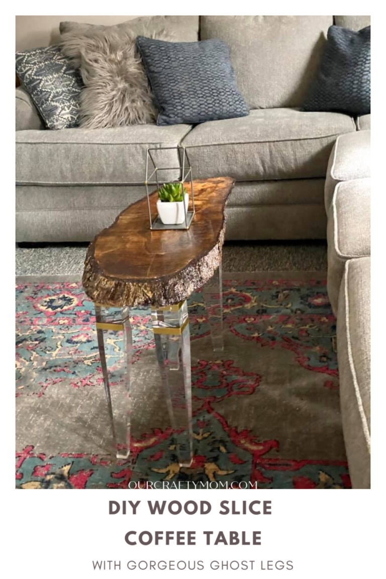Stunning DIY Wood Slice Coffee Table With Ghost Legs