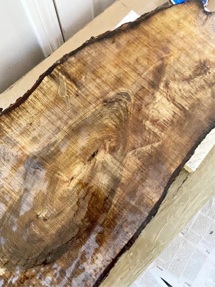 sanded wood slice
