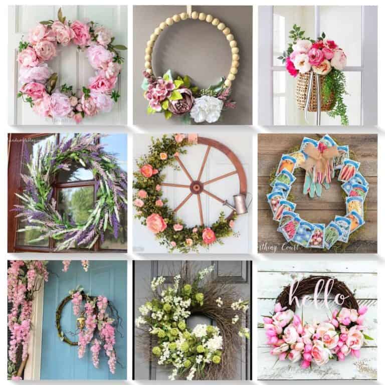 summer wreaths collage