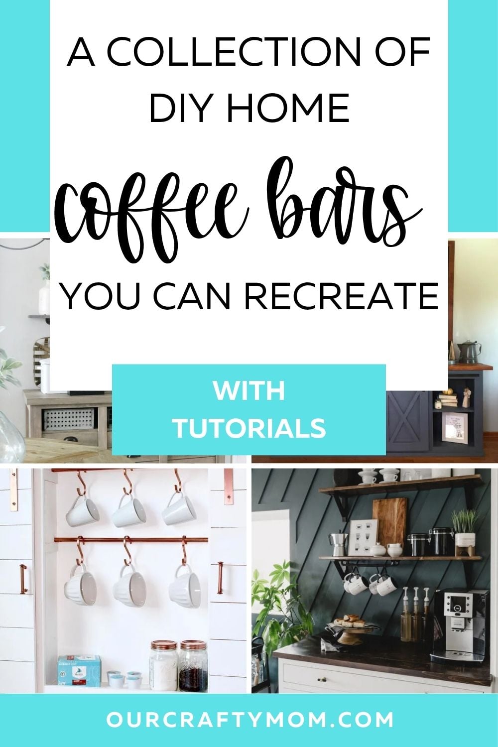 DIY Home coffee bars pin collage with text overlay