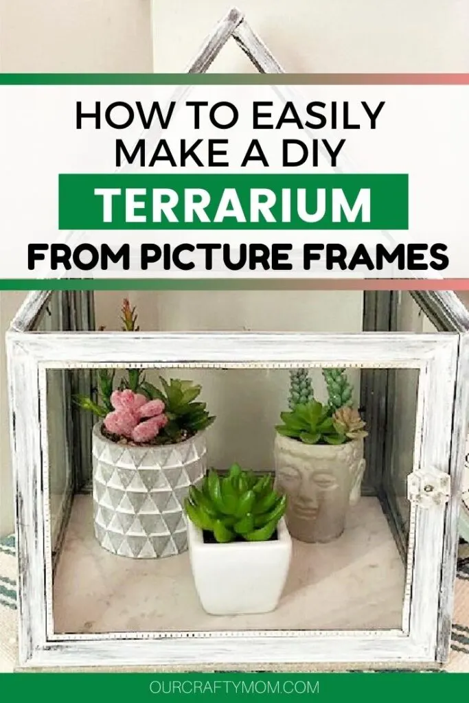 diy terrarium with picture frames