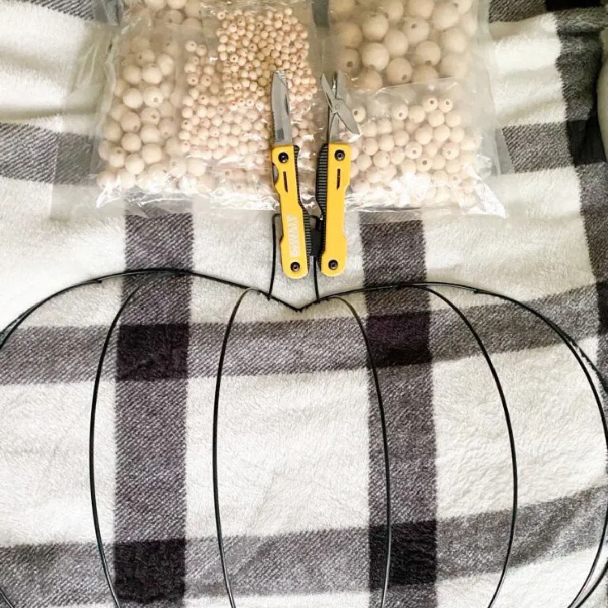 materials needed for Farmhouse Pumpkin Door Hanger From Dollar Tree