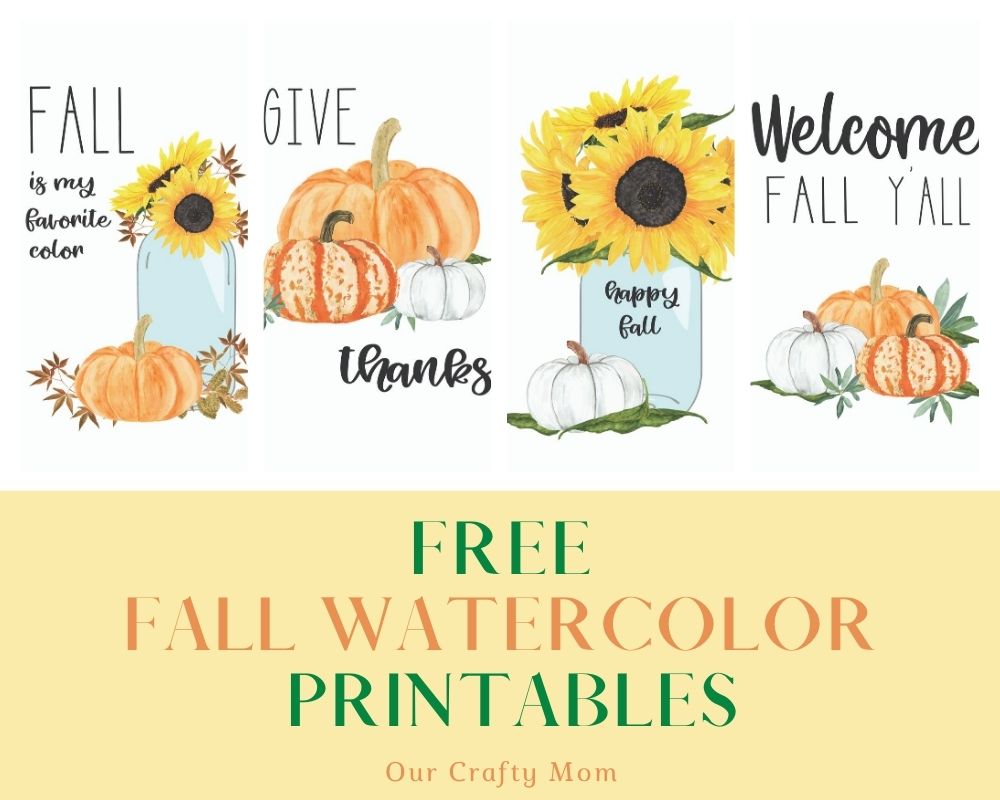 Free Fall Watercolor Printables Perfect For Framing