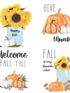 fall printables watercolor design