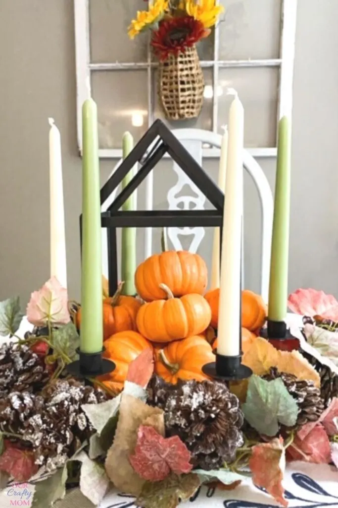 fall candle holder decocrated