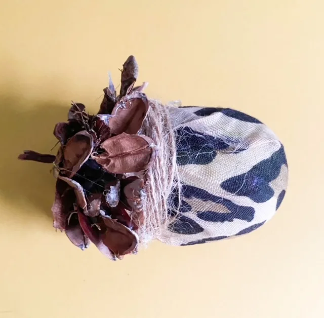 fabric acorn with leopard