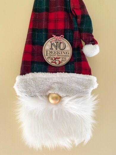 How To Make An Adorable Christmas Gnome Door Hanger DIY