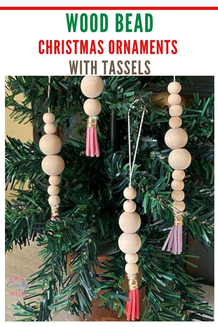 wood bead Christmas ornaments
