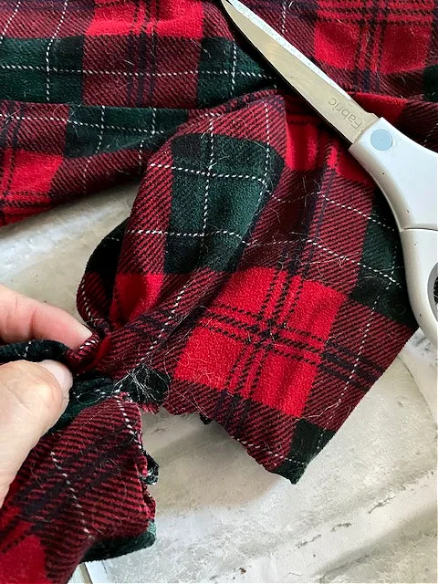 cutting flannel pants for gnome