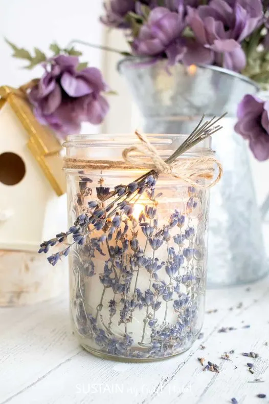 diy lavender candle