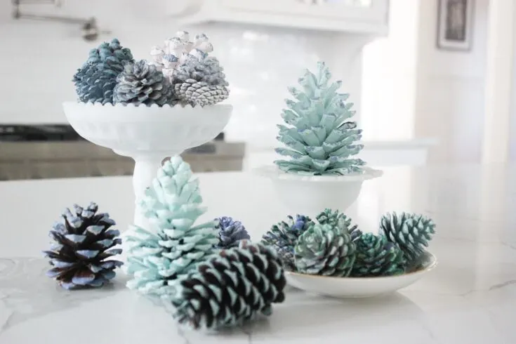 Blue pine cones 
