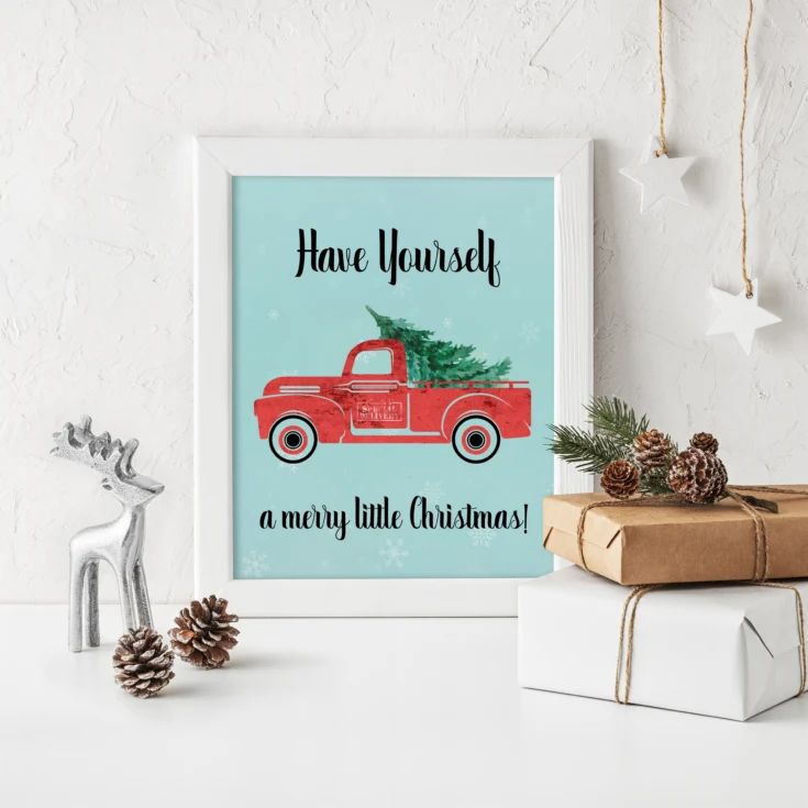 Have Yourself a Merry Little Christmas Mock up Frame