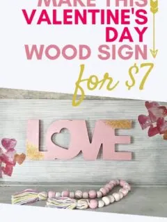 Valentine's Day wood love sign