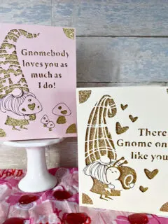 diy gnome valentine's day cards with cricut joy
