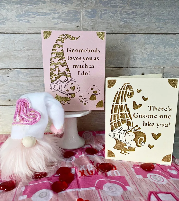 cricut joy gnome cards for valentine's day