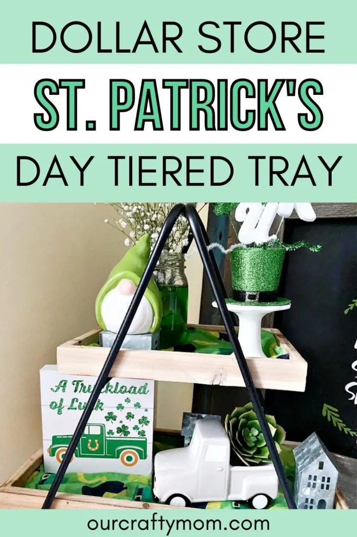 pin image for st. patricks day tiered tray