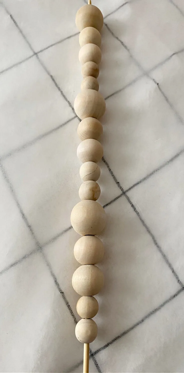 wood beads on skewar