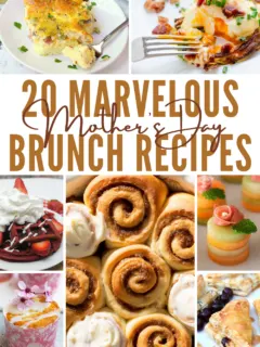 mother's day brunch recipes pin image with text overlay