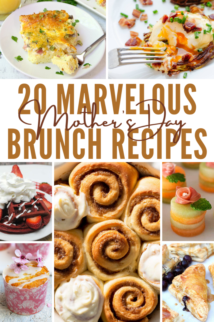 mother's day brunch recipes pin image with text overlay