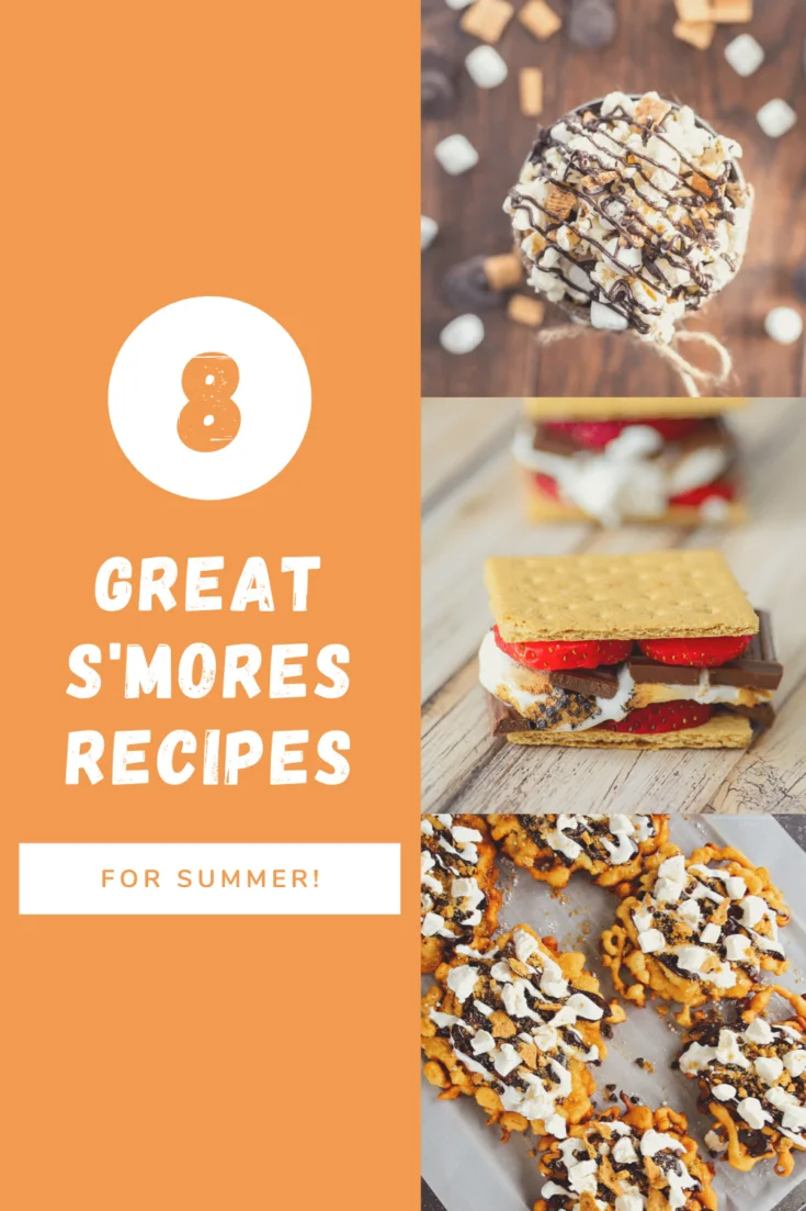 S'mores recipes pin image with text overlay