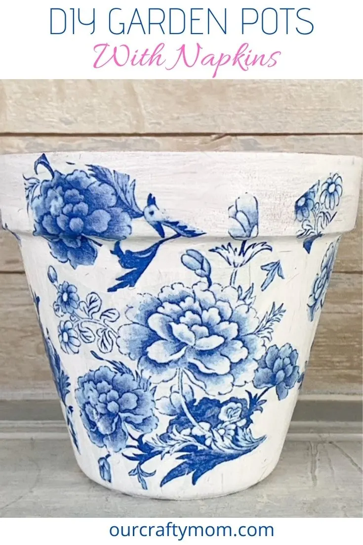 blue and white chinoiserie garden pot