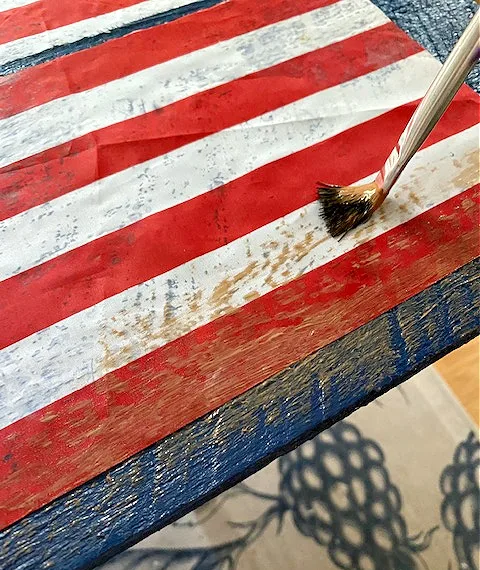 fabric paint on flag