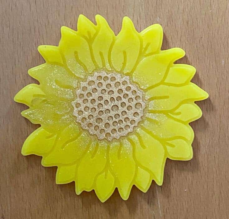 sunflower on wood background
