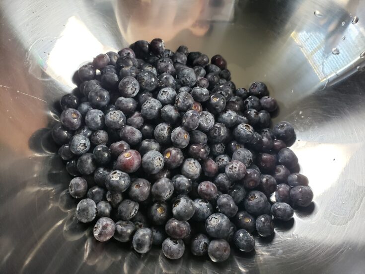 washed blueberries