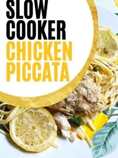 Make This Quick And Easy Slow Cooker Chicken Piccata pin image