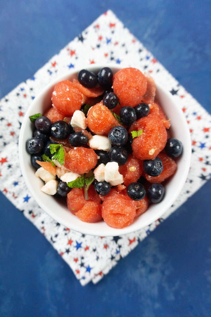 red white and blue fruit salad