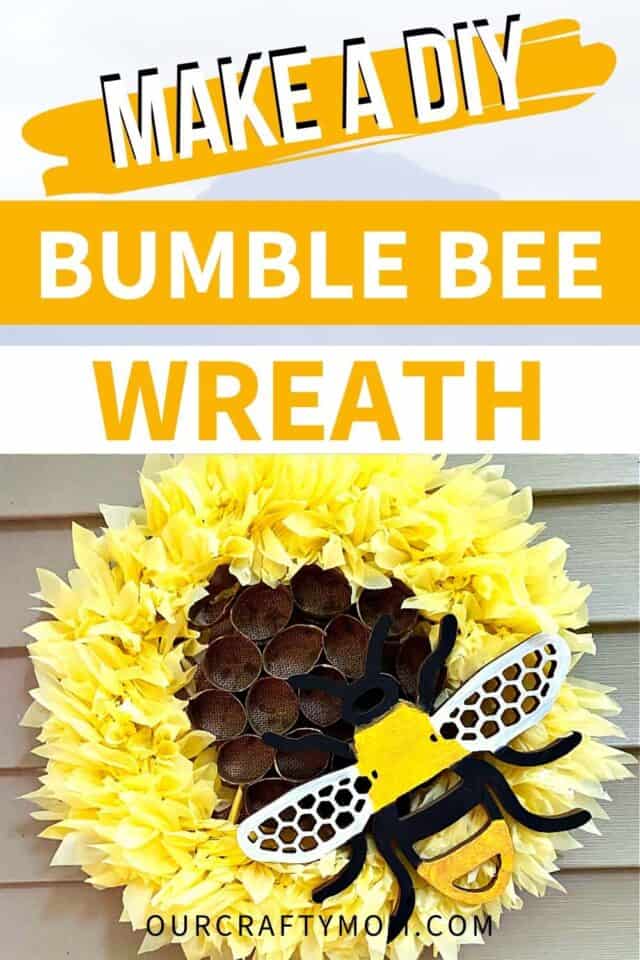 Make A Beautiful Bumble Bee Wreath Perfect For Summer