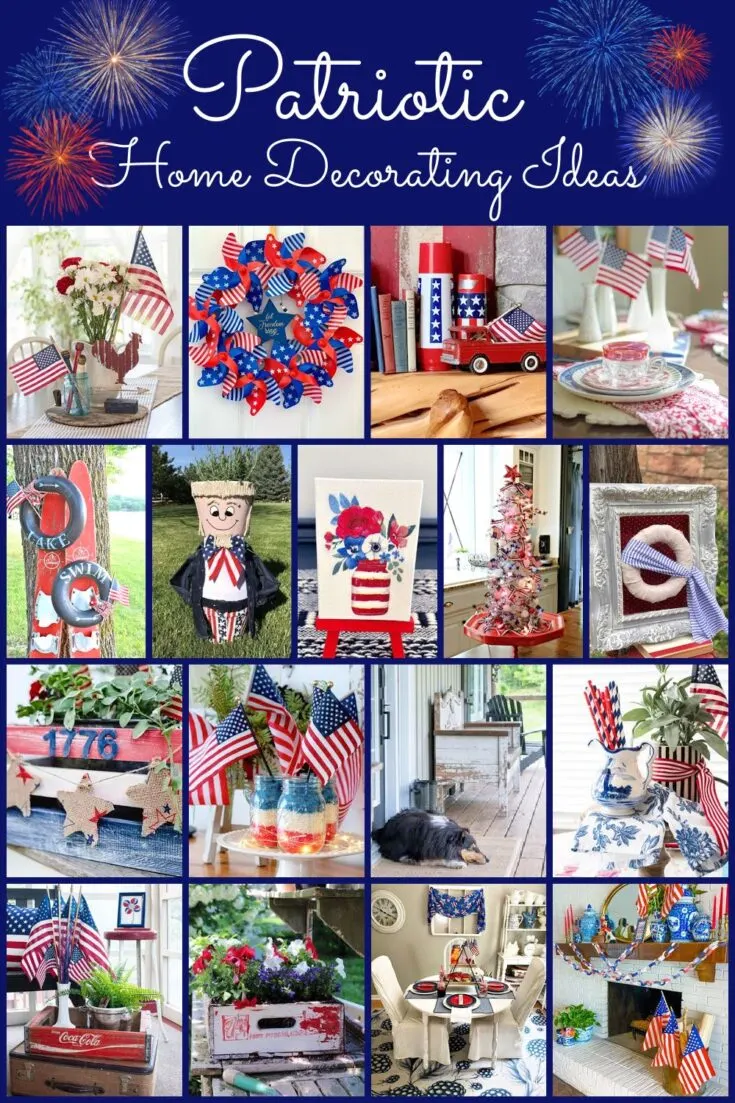 patriotic home decor pin collage