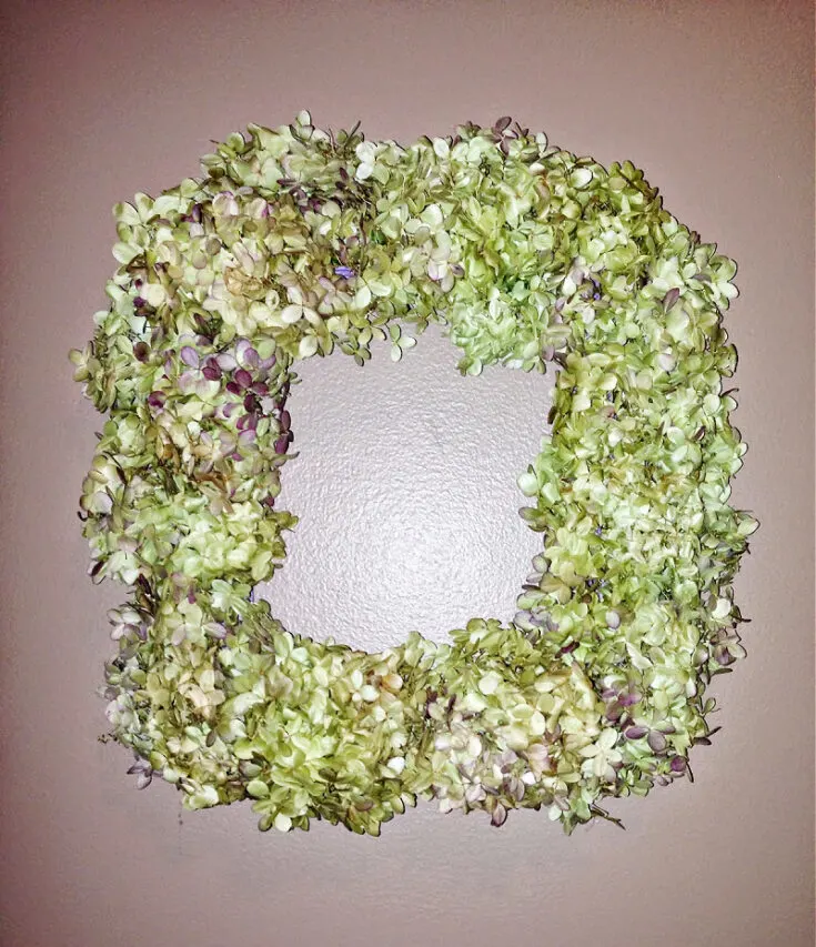 dried hydrangea wreath