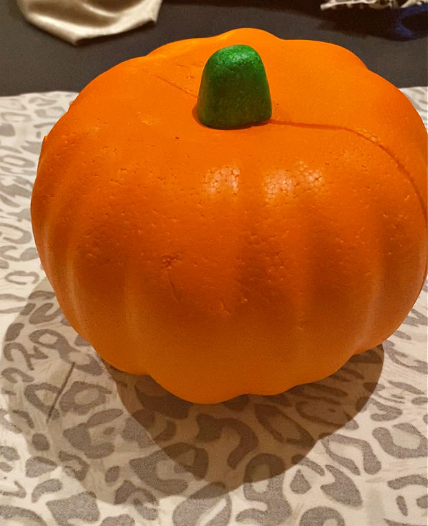 orange foam dollar tree pumpkin