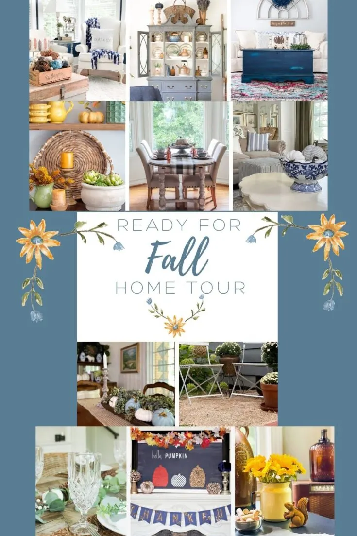 ready for fall home tour pin collage with text overlay
