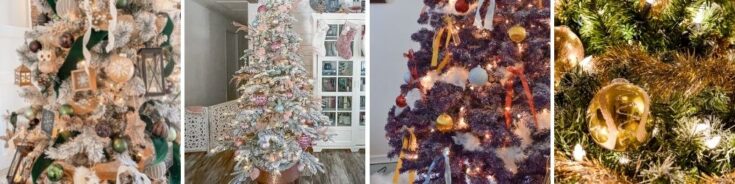 Christmas Tree Decor Blog Hop collage of four