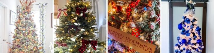 Christmas Tree Decor Blog Hop collage of four