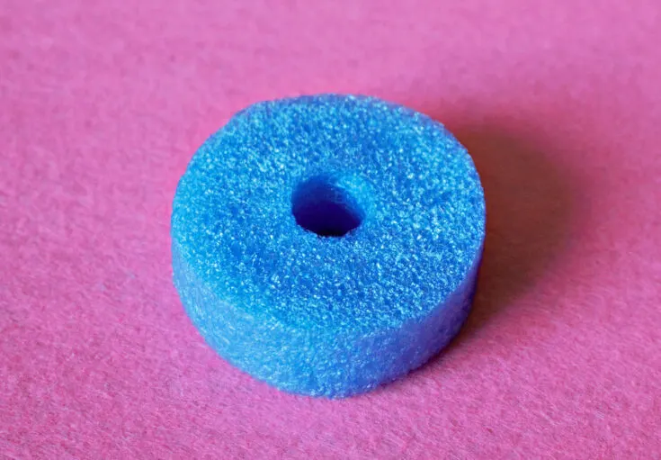 donut cut from pool noodle