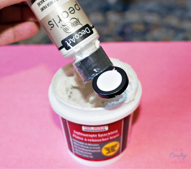 adding paint to spackle
