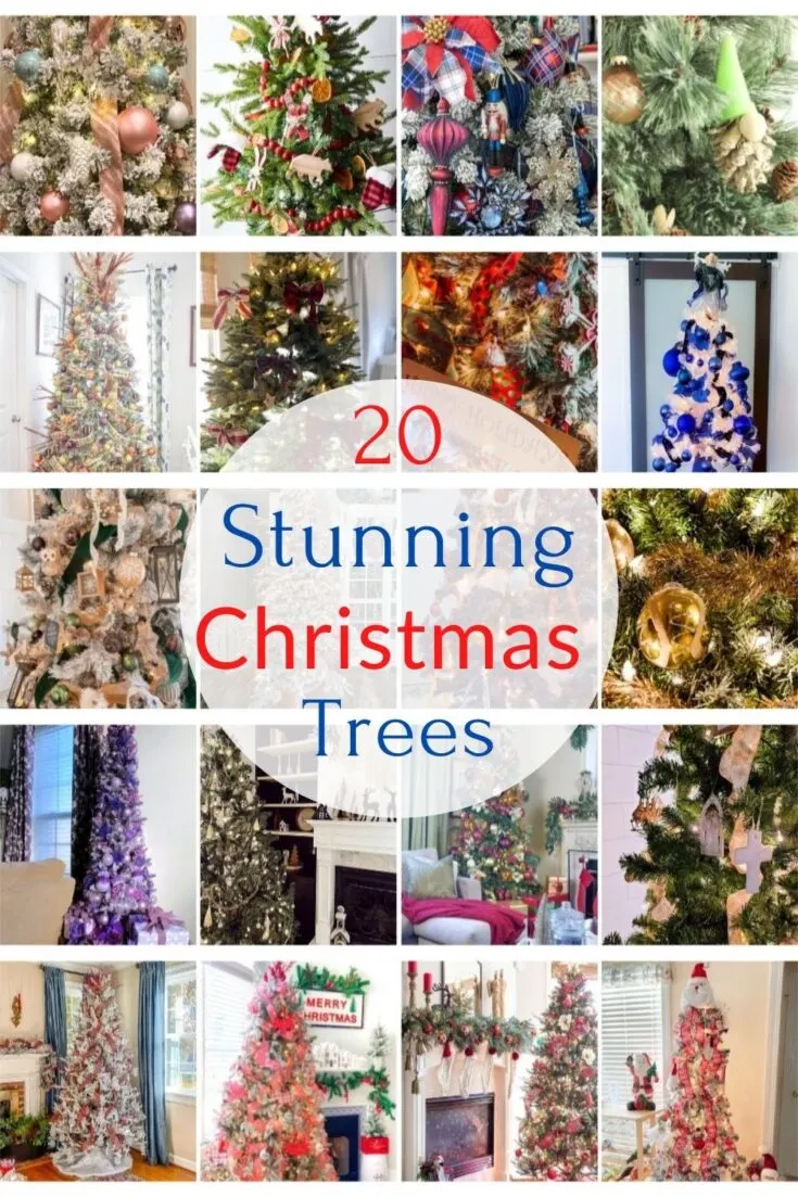 20 decorated Christmas trees